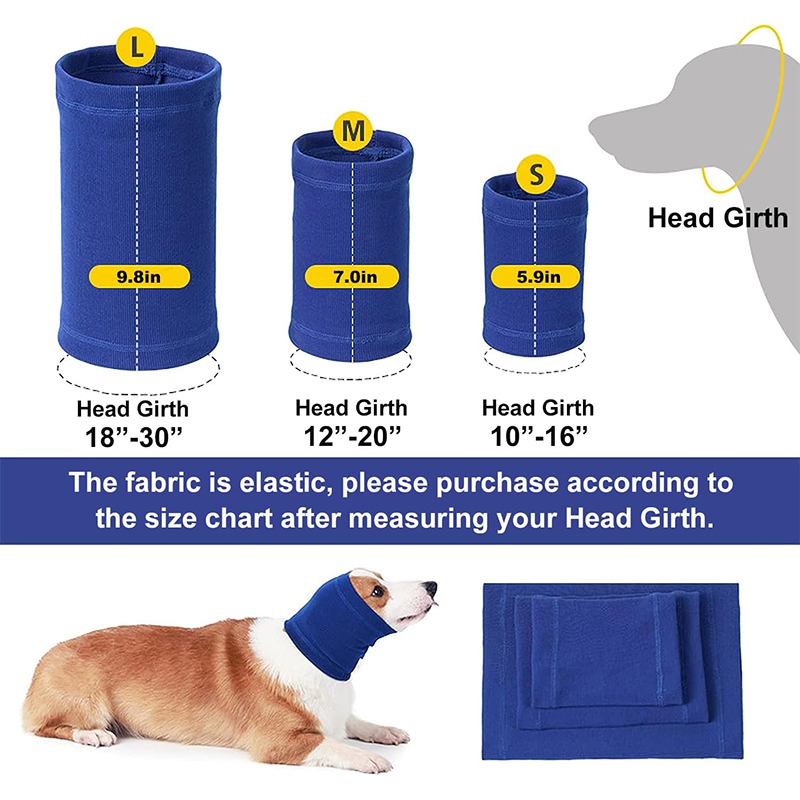 Cache-oreilles de toilettage pour chien, bandeau , couvre-oreille, chapeau, antibruit, écharpe, collier, insonorisé, anxiété, bain pour animaux de compagnie, manches silencieuses et sèches