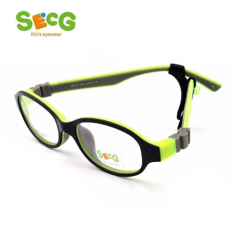 SECG TR90 Ultralight Soft Flexible Safety Kid Children Frame Glasses