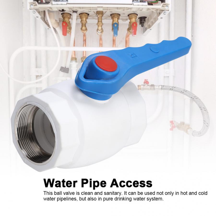 Female Thread 2in (Diameter 60mm) Pipe Connection Ball Valve PPR Plastic Water Pipe Fittings Accessories