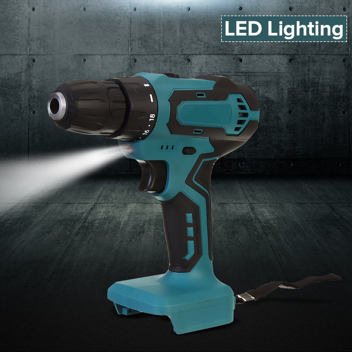 for Makita battery 21V Electric Drill Cordless Hand Drill Mini Electric Screwdriver 10mm without Rechargable Lithium-Ion Battery