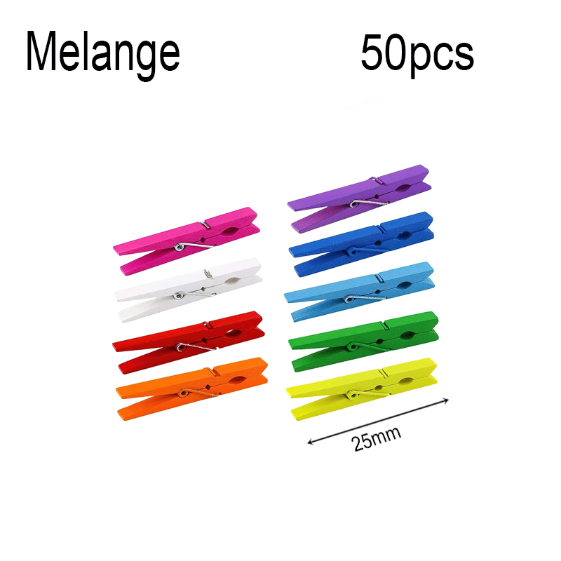 Clip de madera Natural de tamaño pequeño para decoración del hogar, 50 piezas, hoja de cama, foto, papelería DIY, de boda, navidad