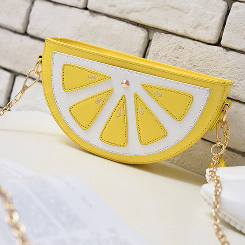 Moda feminina bolsas de frutas melancia/laranja bolsa de ombro sacos de couro do plutônio crossbody saco laides messenger bags bolsa feminina