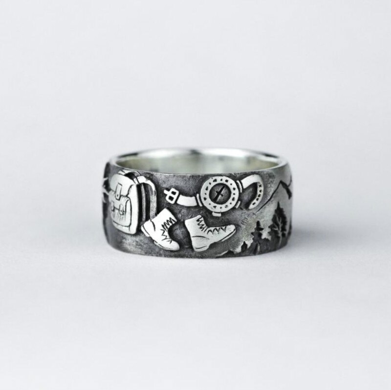 Handmade Retro 925 Sterling Silver Rings for Women Gothic Unique Punk Finger Ring Antique Collection Jewelry