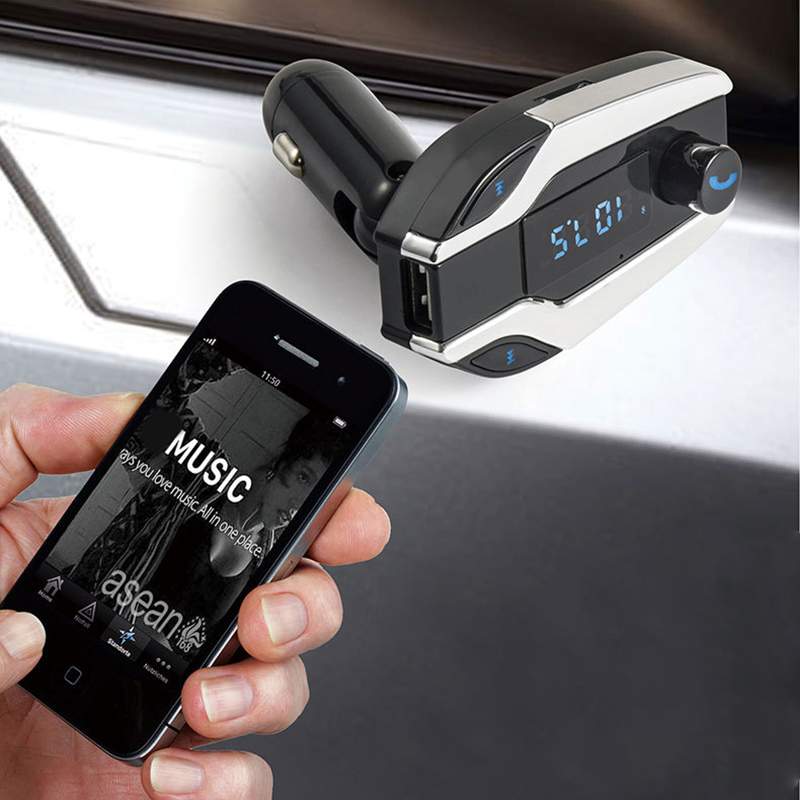 Bluetooth Car Kit Fm Transmitter Radio Adapter FM Modulator Freisprechen Musik Mp3 USB-Player Audio Für Smartphone X7