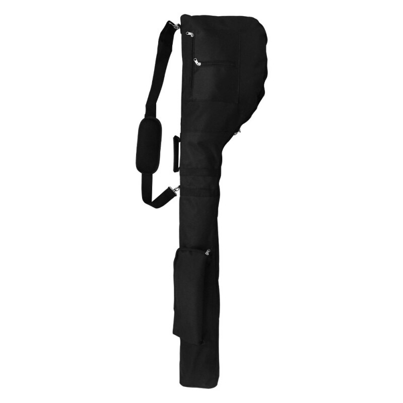 Golf Club Package Soft Foldable Portable Golf Accessories Waterproof Large Capacity Golf Bag: Black