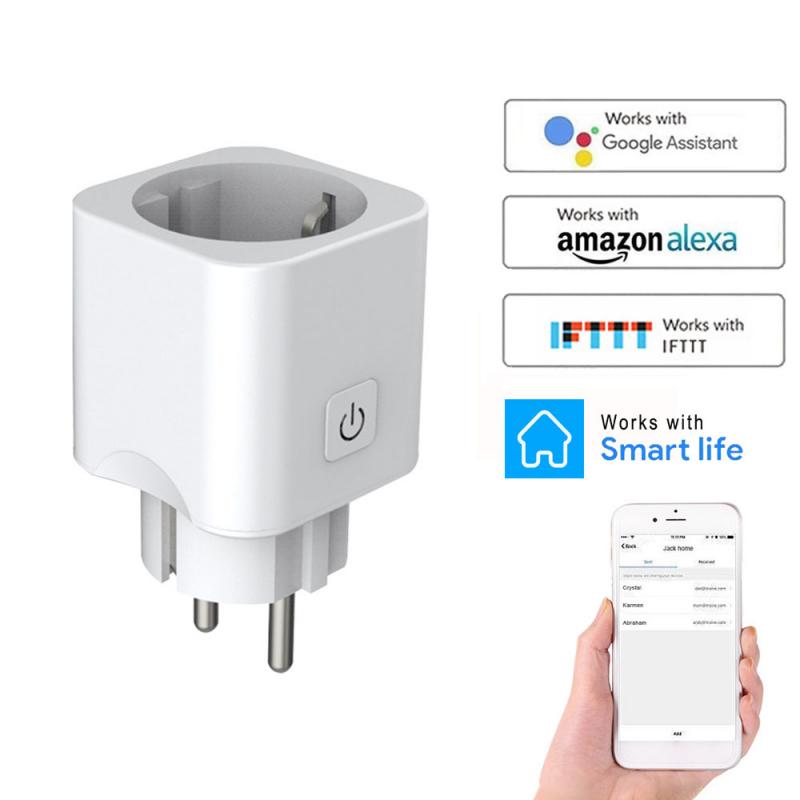 Eu Smart Wifi Stekker Met Power Monitor Smart Home Wifi Draadloze Stopcontact Werken Met Alexa Google thuis Ifttt