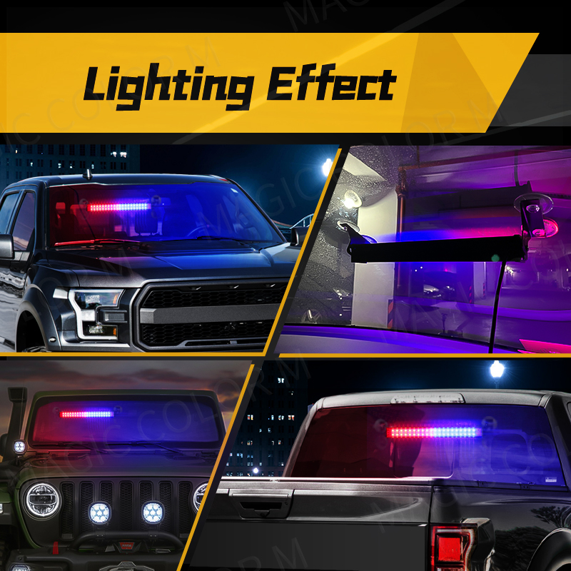 40 LED Strobe Licht Notfall Blitz Warnung Lampe Auto Windschutzscheibe Bar Verkehrs Advisor Taschenlampe Rot Blau Auto Zubehör 12 V-24 V