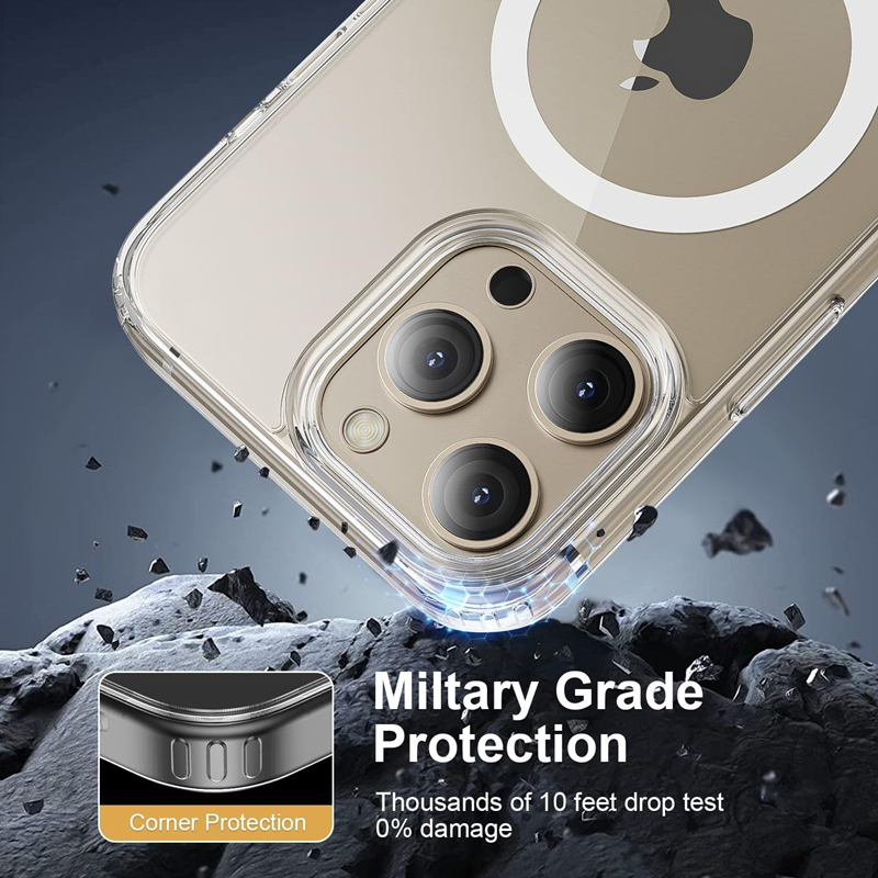 Coque transparente magnétique pour iPhone, coque de charge sans fil, compatible avec Magsafe, 16, 15, 14, 13, 11, 12 Pro Max Plus