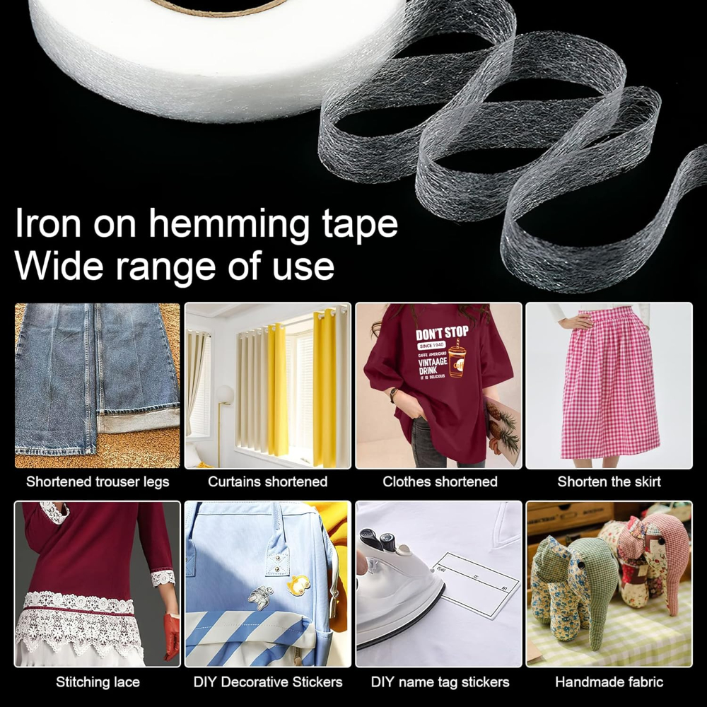 300/60M Zelfklevende Broek Zoom Tape Rand Verkort Plakken Tape Ijzer Op Broek Diy Kleding lengte Verkort Thuis Naaien Accessoires