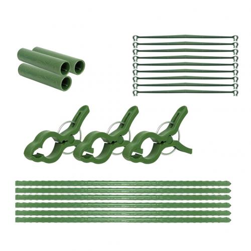 COSTWAY 7-Lagen Hoge Metalen Plantenrek, Gebogen Halve Maan Vorm Ladder