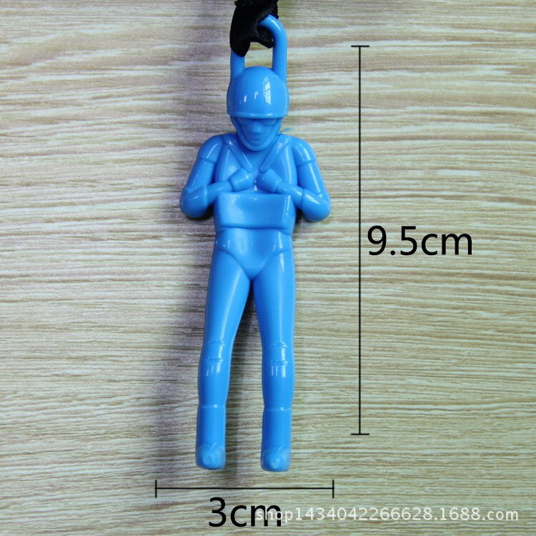 Hand Throwing Kids Mini Play Soldier Parachute Toys Children Novel Educational Outdoor Fun Sports Play Game Toy: 1pc Blue