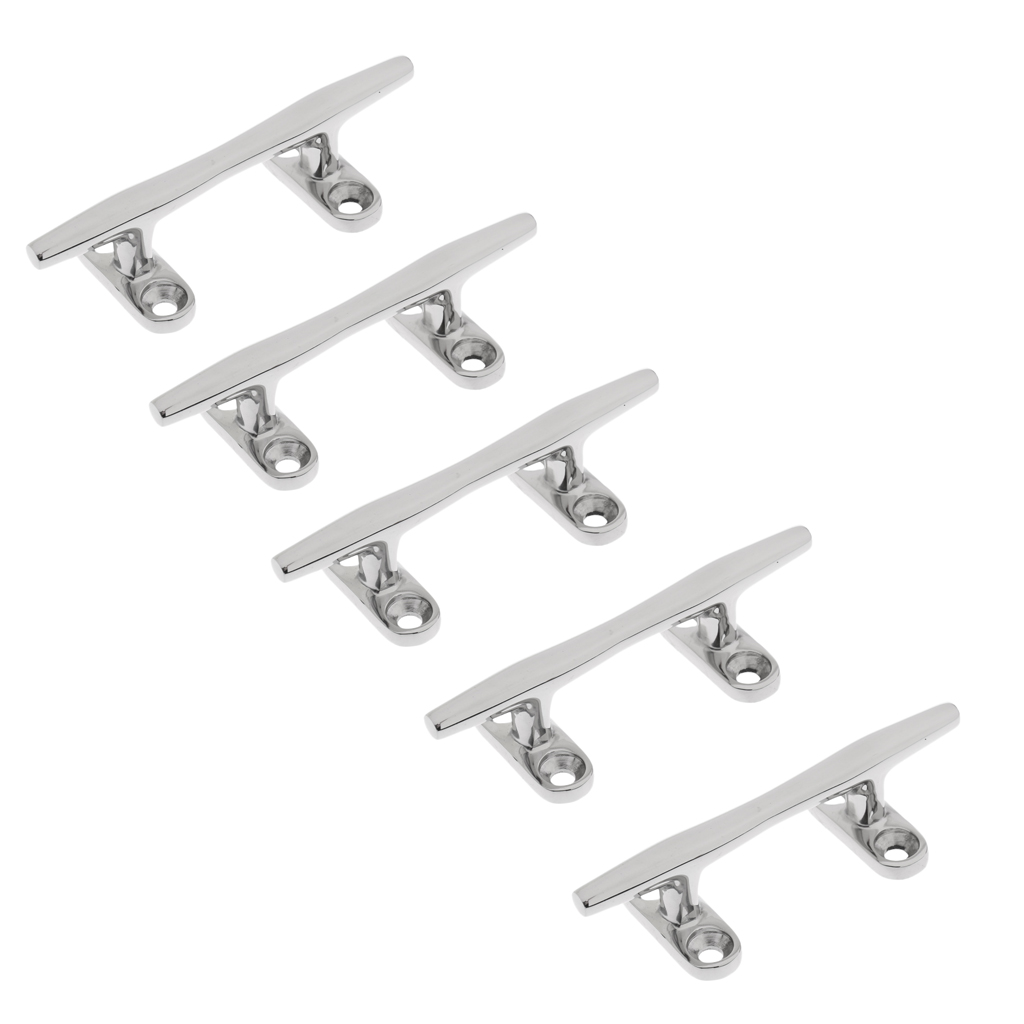 5 x 10cm båt Brygge tau linje kloss marine rustfritt stål fortøyning dekk kloss