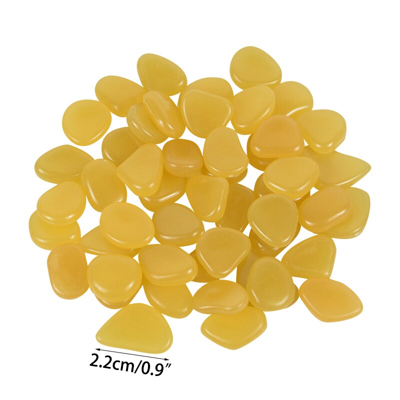 25/50Pcs ciottoli luminosi pietra che si illumina al buio fai da te casa serbatoio di pesce vaso di fiori Decor percorso da giardino decorazione di ciottoli: 25Pcs / B10