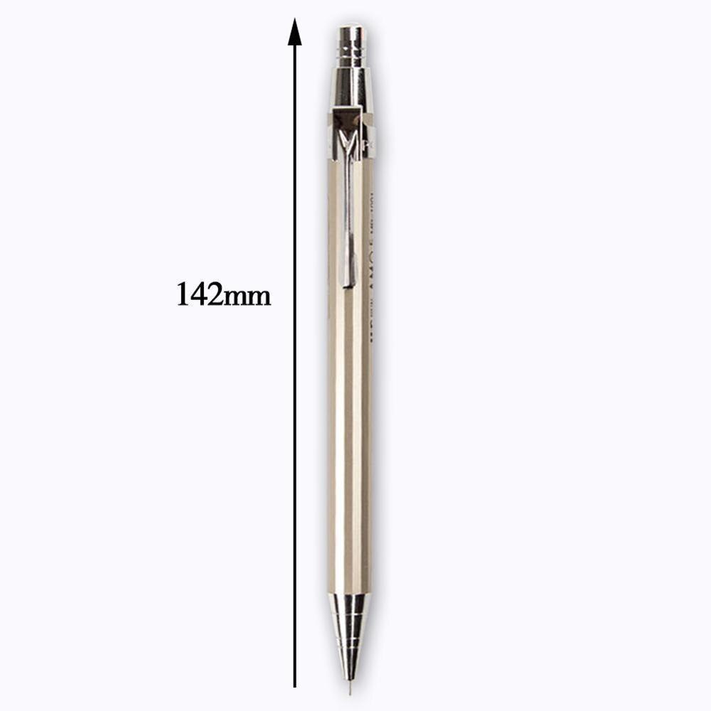 1pcs 0.7mm Graphite Drafting Metal Writting Automatic Mechanical Pencil School Office Supplies Stationery N4S5