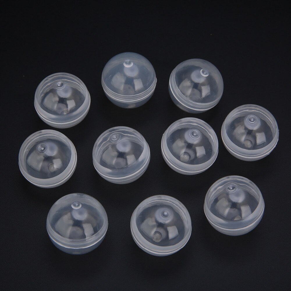 Cápsulas de juguete transparentes PP para máquina expendedora, juguetes redondos vacíos, bola para máquina expendedora, 28mm de diámetro, 10 Uds.
