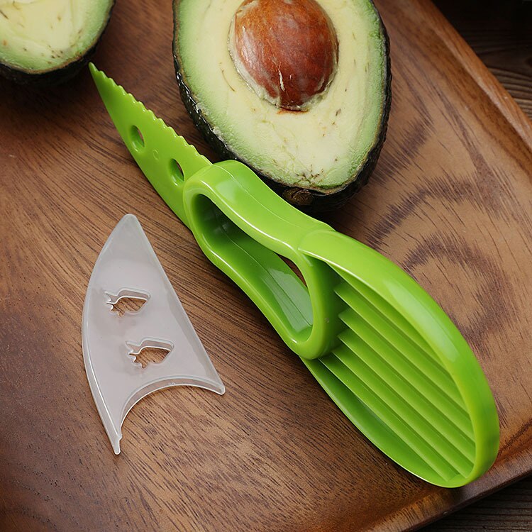 Cuchillo de aguacate de plástico PP, cortador de aguacate, rebanador de fruta, separador de pulpa peladora