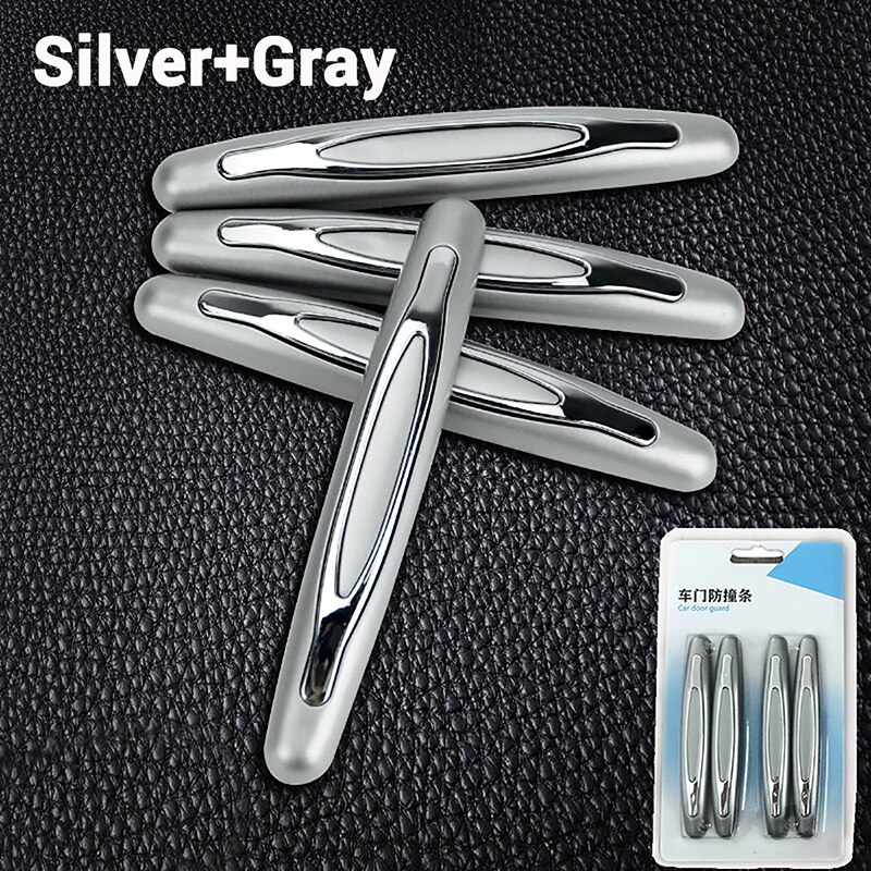 Autodeur bumper strip 4 stuks beschermstrip krasbeschermer autodeur crashblad auto anti-botsing: Grijs