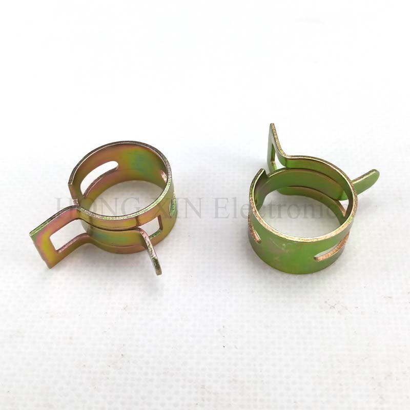 10Pcs 6-20mm Lente Band Type Brandstof Vacuümslang Silicone Pijp Buis Klem Staal Verzinkt klemmen