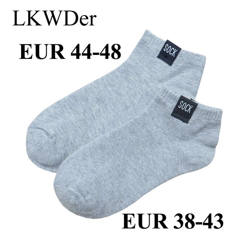 LKWDer 5 Pairs Mens Socks Men Sock Extra Large Big Plus Size 45,47,48 Ankle Socks Men Casual Sox Calcetines Hombre Meias