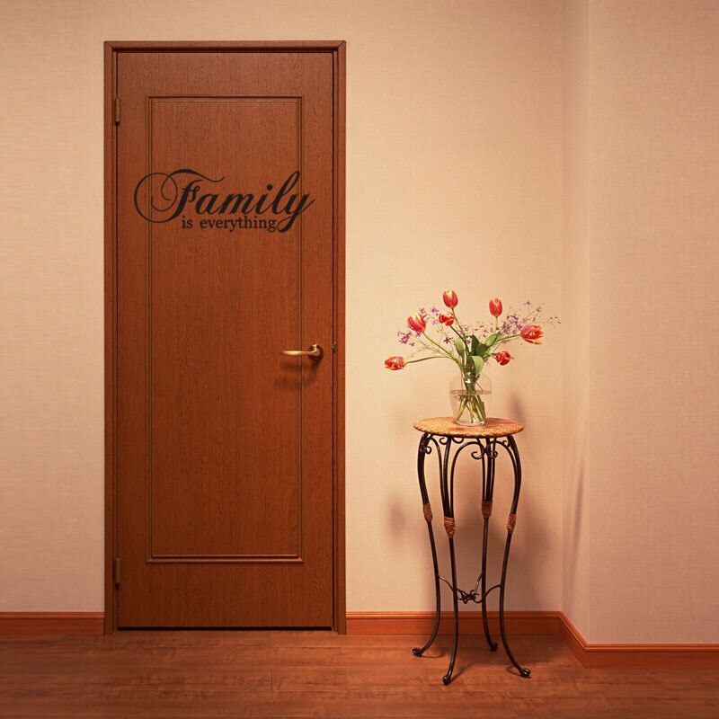 Family is everything Inspirational Wall Sticker living room bedroom for Home Decoration Decals wallpaper door Stickers poster