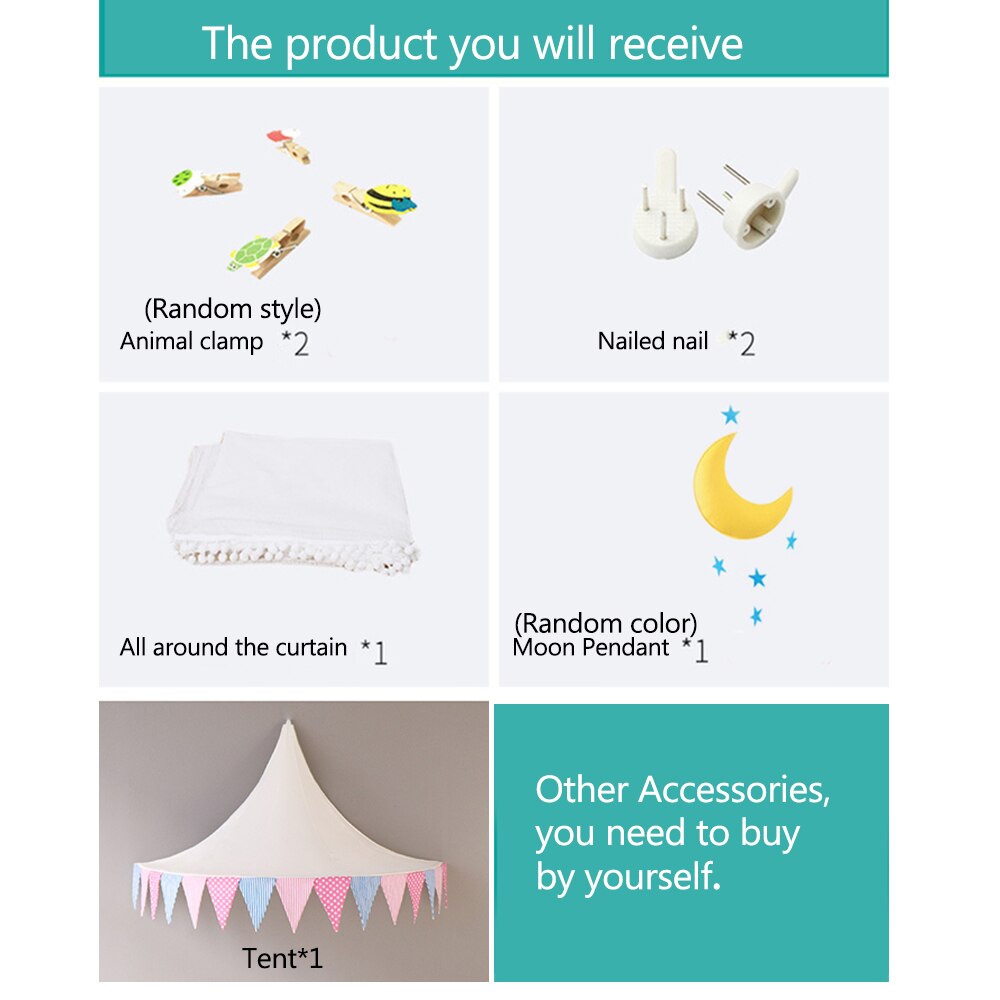 Rideau de canopée en dentelle blanche pour filles, Tipi de princesse rond pour enfants, tente de jeu, décoration de chambre, lit de bébé, filet de berceau suspendu