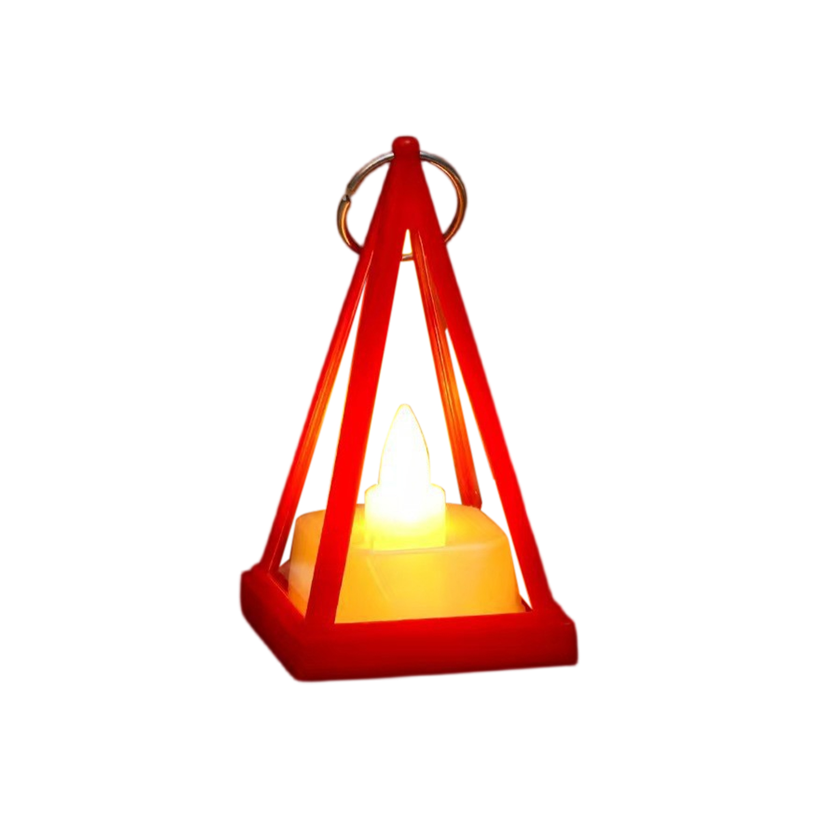 Halloween Christmas Candle Lamp - Electronic Candle LED Light Retro Pony- Lantern- Portable Bar Festival Atmosphere Lig: Watermelon red