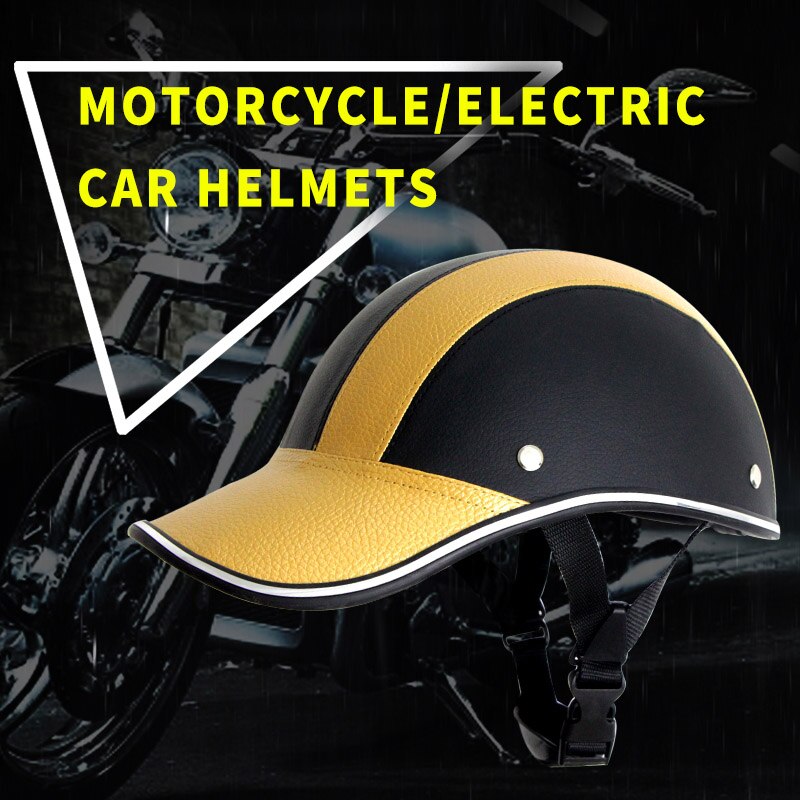 Motorhelm Half Open Gezicht Baseball Cap Ademend Afneembare Voering Verstelbare Stap YA88