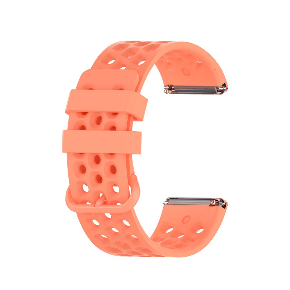 Replacement Band For Fitbit Versa/Versa 2 Soft Silicone Waterproof Wrist Accessories Watch Strap For Fitbit Versa 2 Band: Orange / L-(160-220mm)