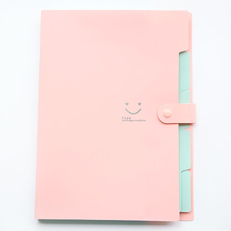 1PCS Waterproof Office Plastic file Folders Multi Pocket Organizer A4 File Expansion Document Folder Binder: A