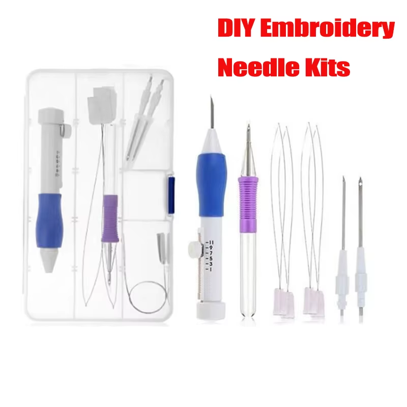 DIY Embroidery Punch Needle Kit Embroidery Pen Set Clothes Hook Embroidery Knitting Sewing Needle Stitching Tool Set