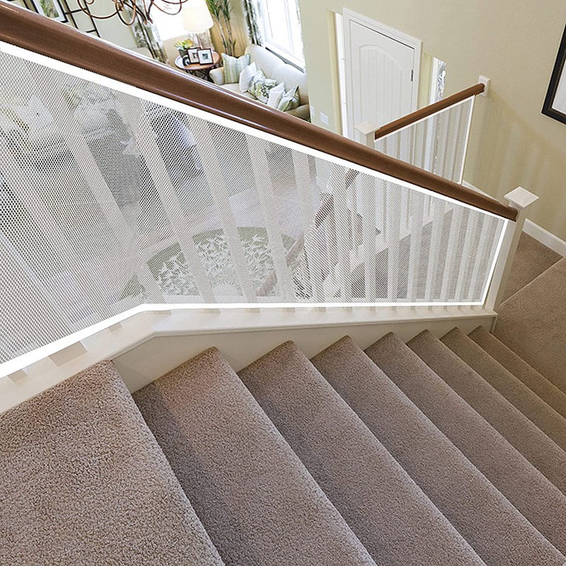 Stairway Net - Baby Safety Rail - Balcony Railing Guard Banister Proofing Stair Net For Child, Pet- Indoor &amp; Outdoo