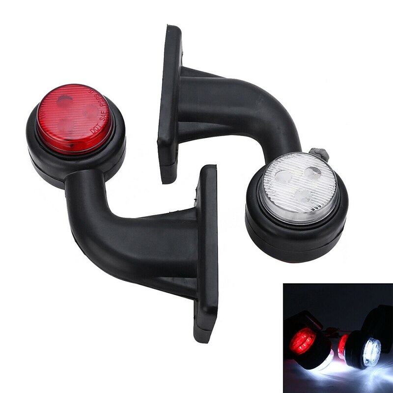 1Pcs 3.5W LED Side Marker Indicator Light Lamp Side Marked Lamp For Truck Lorry Van Trailer Tractor 10-30V Red/White Lights