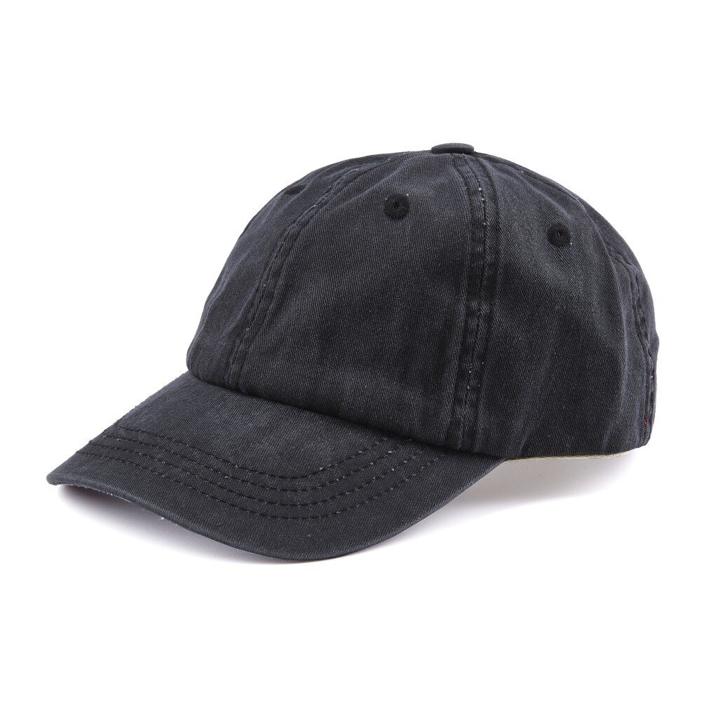 Vintage Washed Cotton Adjustable Baseball Caps Men and Women, Unstructured Low Profile Plain Classic Black Dad Hat