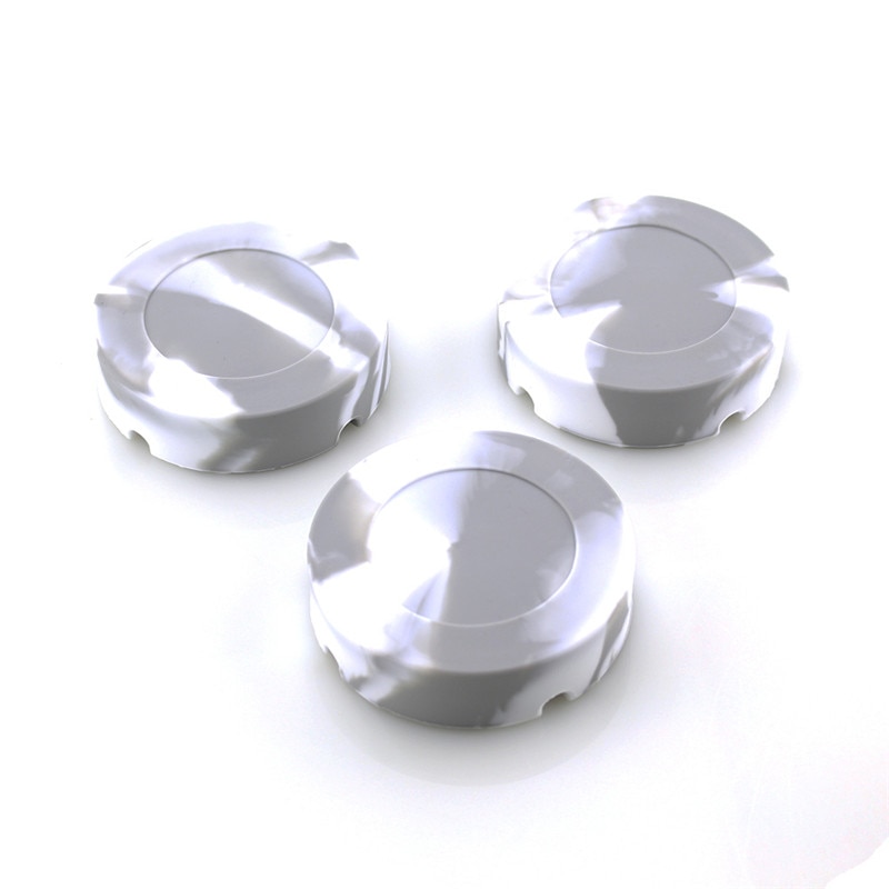 1X Draagbare Camouflage Zachte Siliconen Rubber Groen Ronde Asbak Asbak Beugel siliconen asbak