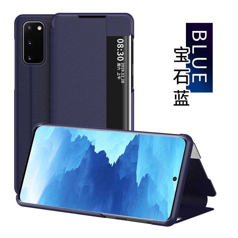 Funda abatible inteligente de lujo para Huawei Nova 3 Nova3 PAR-LX1 PAR LX1 fundas soporte magnético original Funda de cuero Etui Phone 360: Blue