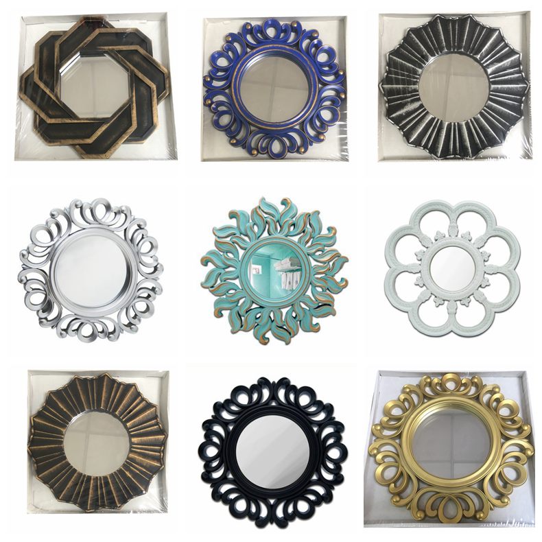 Miroir mural rond de 25cm, pour la maison, la salle de bain, la chambre à coucher, l'entrée, le magasin, l'hôtel, décoration artistique innovante de maquillage