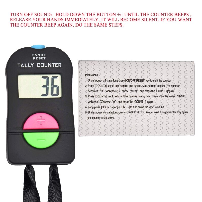 Accurate Electronic Hand Clicker Counter Electronic Up Down Clicker Counter Handheld Mechanical Number Click Counter