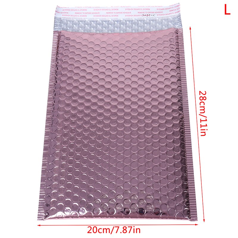 10Pcs Rose Gold Foam Envelope Bags Self Seal Mailers Padded Envelopes With Bubble Mailing Bag: 10pcs 20x28cm