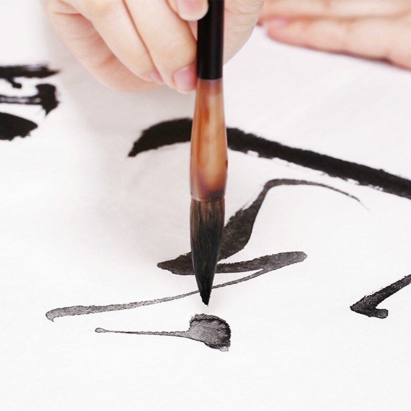 Ulv hår kalligrafi børste høj kvalitet kinesisk børste pen sæt væsel hår kinesisk landskabsmaleri specielt sæt huzhou blækbørste