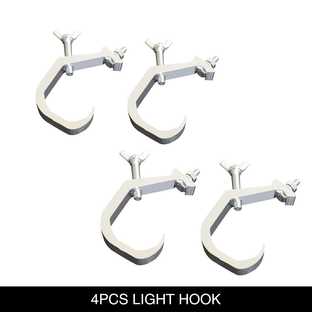 Veiligheid Kabel Staaldraad Podium Verlichting Accessoires Gemonteerd Op Led Disco Dj Licht Truss Stand Voor Moving Head Par Lichten: 4pcs Light Hook