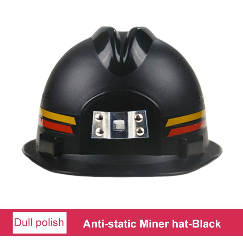 Hard Hat With Bracket Coal Mine Construction Safety Helmet Labor Protection Underground Working Anti-static Matte Helmets: black