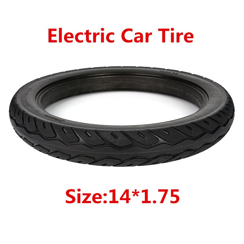 14*1.75 Pneu de Carro Elétrico Pneu Sólido 14 Polegada para Electrombile 14x1.75 Solid Pneus de Borracha de Pneu Preto