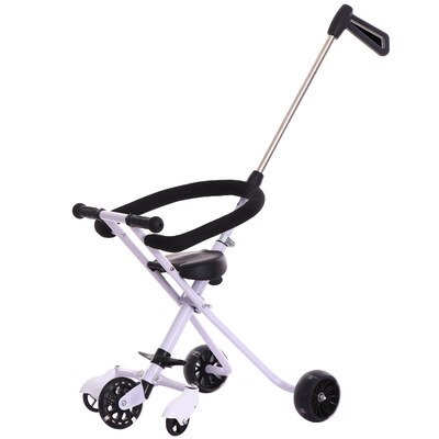 Children's Baby Stroller Artifact with Brake Five-wheel Guardrail Lightweight Trolley Foldable Anti-rollover Stroller Kids Bike: Stroller3