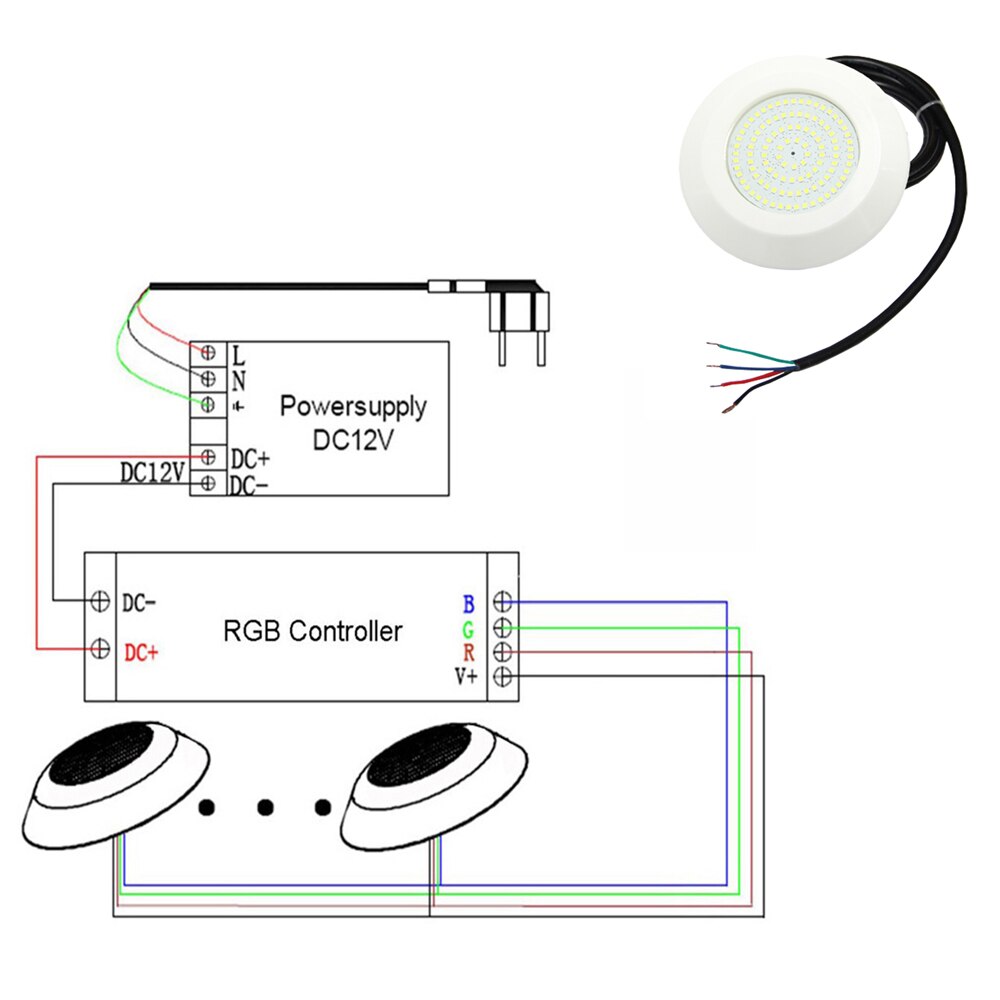 Whirlpool Licht 9W RGB Schwimmbad Licht 12V Foutain Teich Beleuchtung Warmweiß Kaltweiß: 12W RGB 4W Nein Fernbedienung
