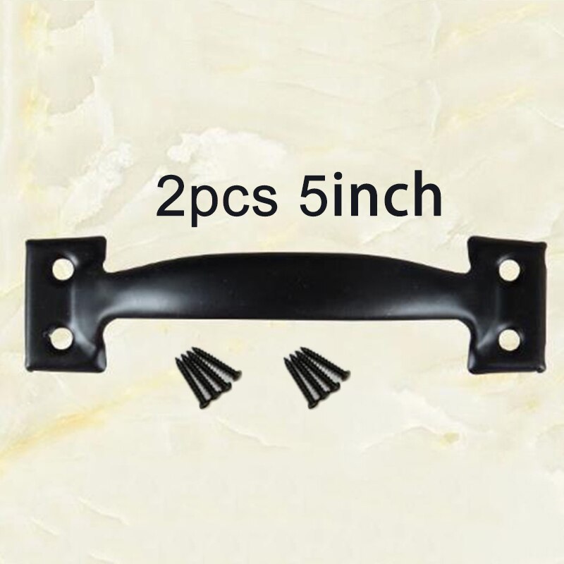 1 Set Ijzeren Poort Deurklink Pull Voor Schuifdeuren Schuur Deur Garages Werpt Hardware Accessoires Tuin Schuur 4/5/6 inch Home Hardware: 5inch