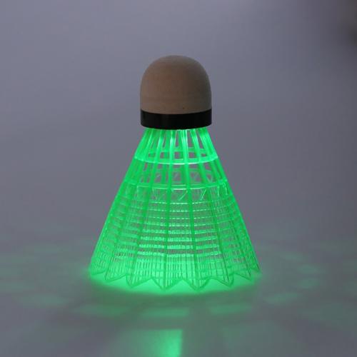 3 stk ledet badmintonbold lysende plastik badmintonbolte farverige belysning bolde udendørs sportsaktiviteter: Grøn
