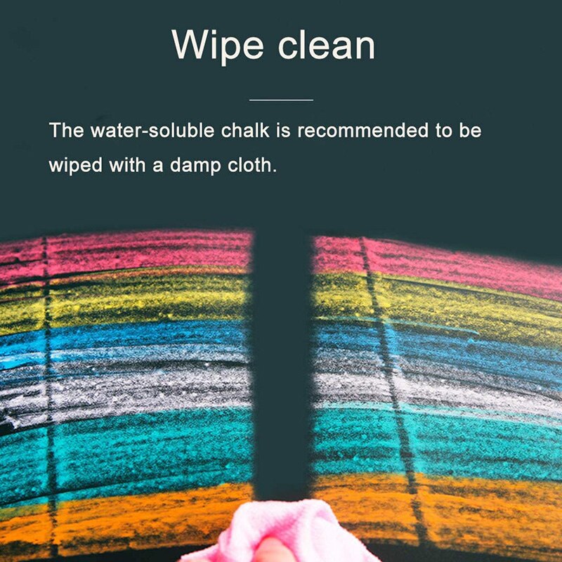 6/12/18/30/60 Pcs Chalk Water-Soluble Dustless Erasable Solid Chalk for Children Kids Graffiti ENA88