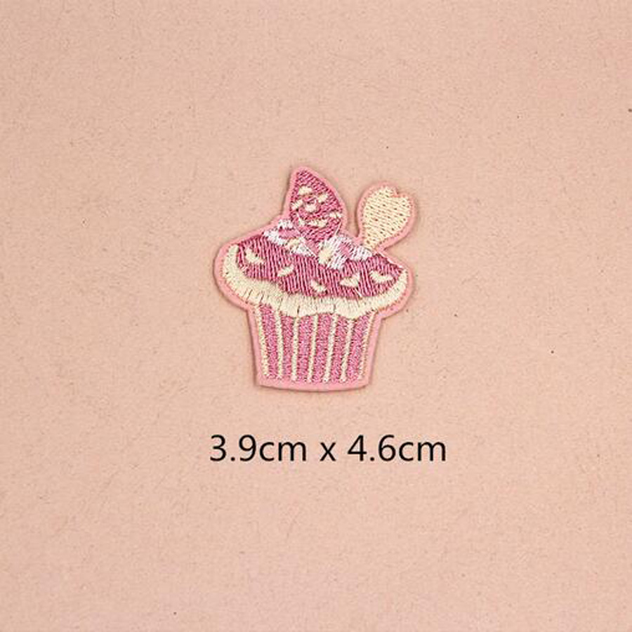 Regenboog Liefde Hart Patches Cap Schoen Ijzer Op Geborduurde Applicaties DIY Kleding Accessoires Patch Voor Kleding Stof Badges BU65: BU65N6 Ice Cream