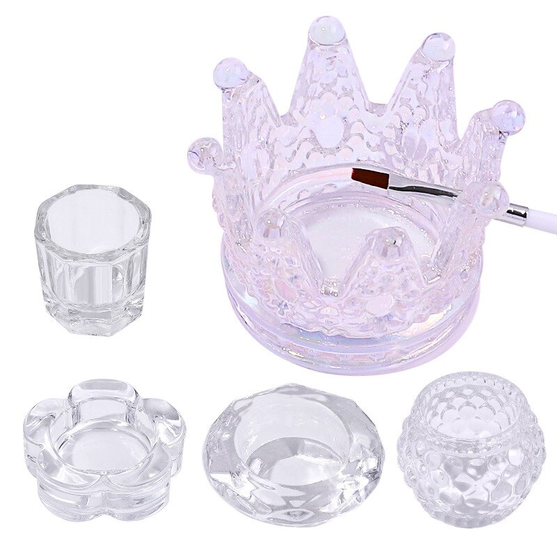 1Pc Acrylic Nail Cup Acrylic Powder Liquid Crystal Glass Dappen Dish Bowl Holder Container Equipment Nail Tool for Nail