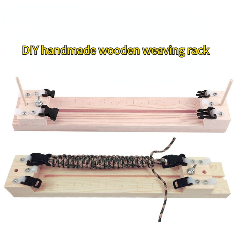 Plantilla DIY de paracord de madera maciza, fabricante de brazaletes herramienta para tejer, nudo trenzado, cuerda de paracaídas, Utensilios de costura, pulsera, dispositivo trenzado